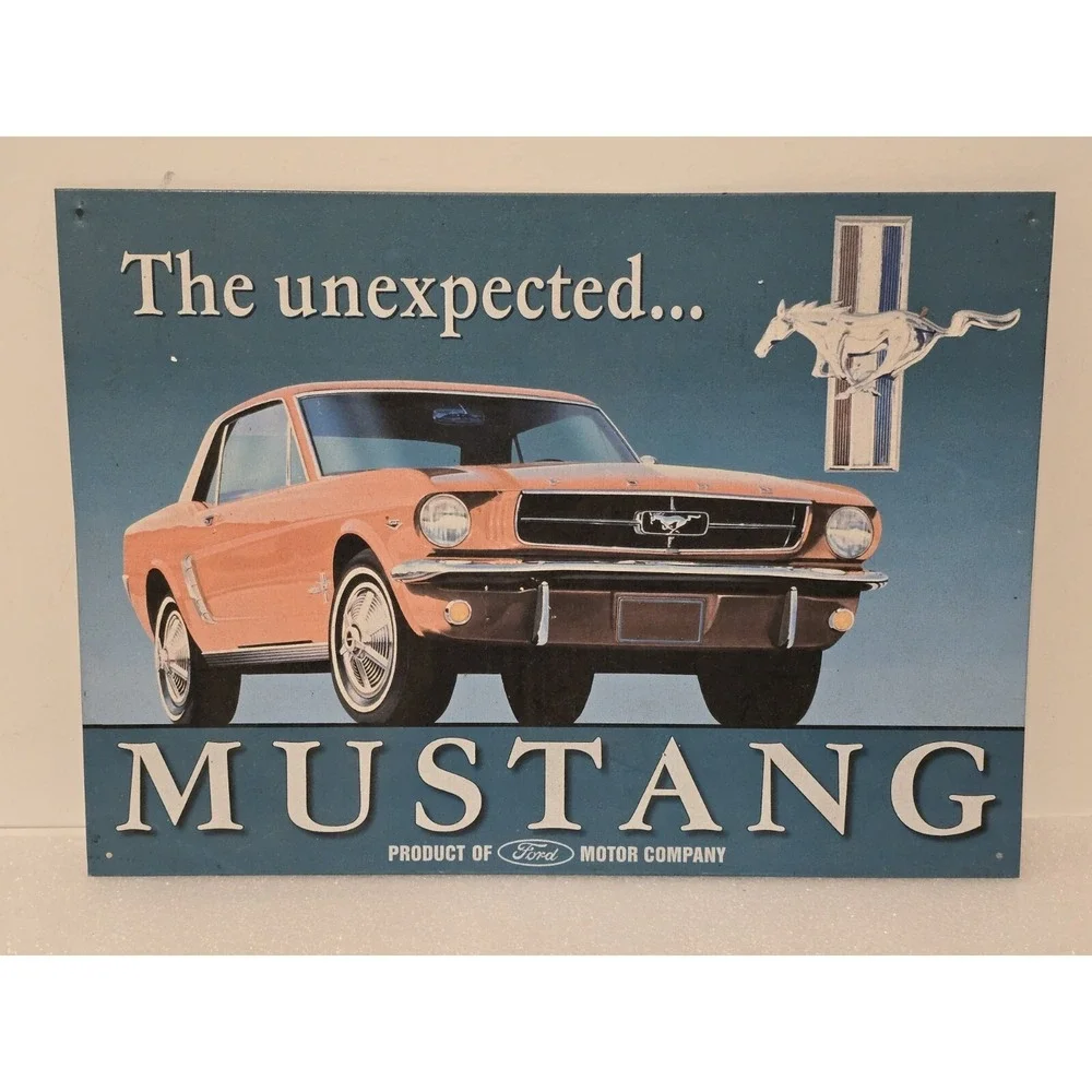 Ford Mustang Tin Sign 16‎ X 11 Wall Hanging Car Decor